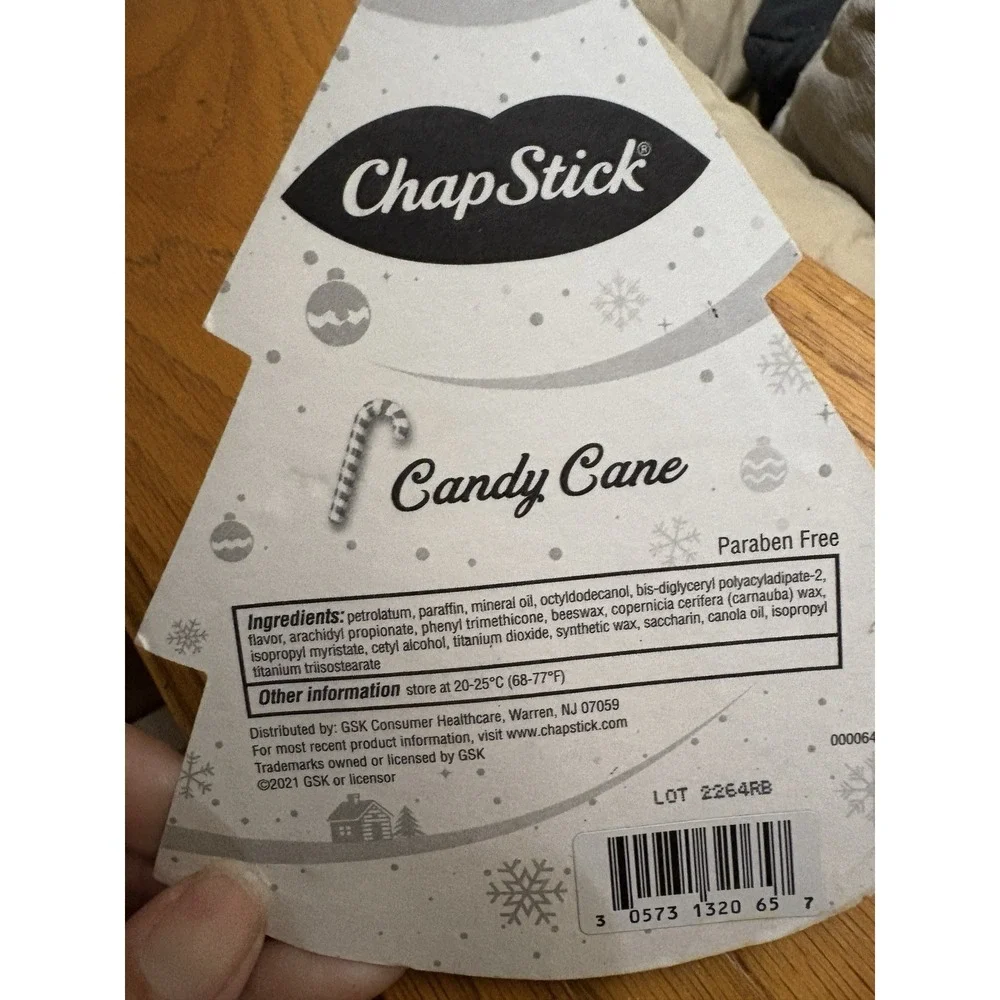 Chapstick Candy‎ Cane Lip Balm Lot Of 4 Balms Holiday Christmas Sealed New
